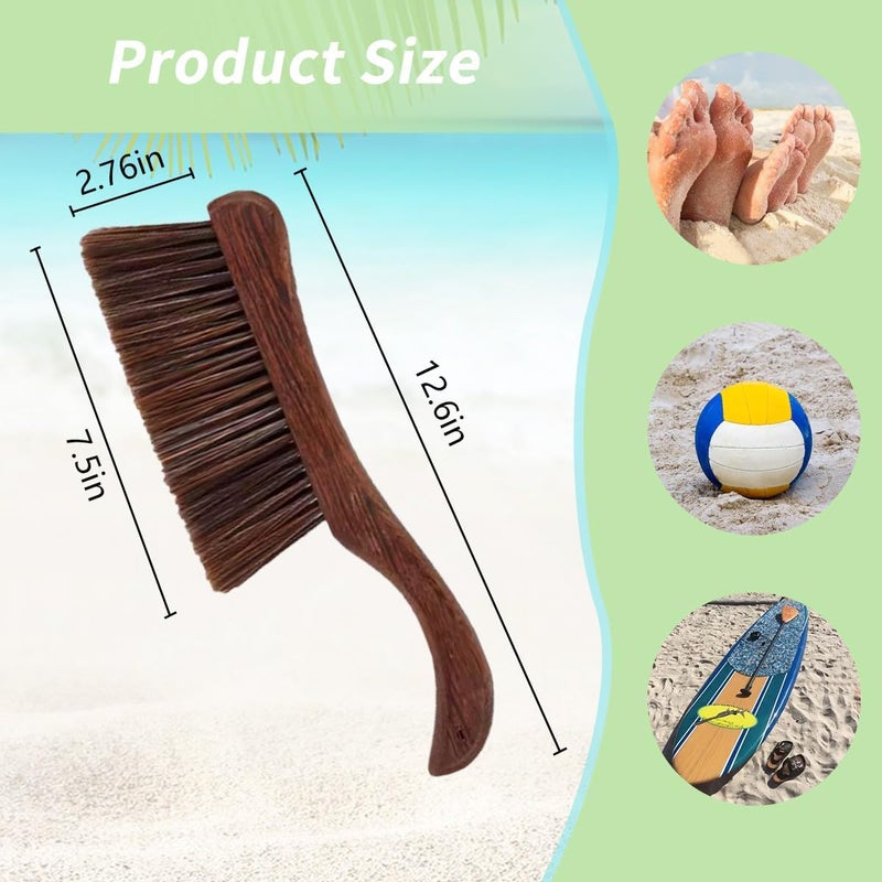 Nailuck Sand Cleaner Wooden Brush,Clean Feet and Skin,Bag Beach Accessories for Vacation, Beach Sports, Pets and Lakeside Recreation (Brown) - Image 2